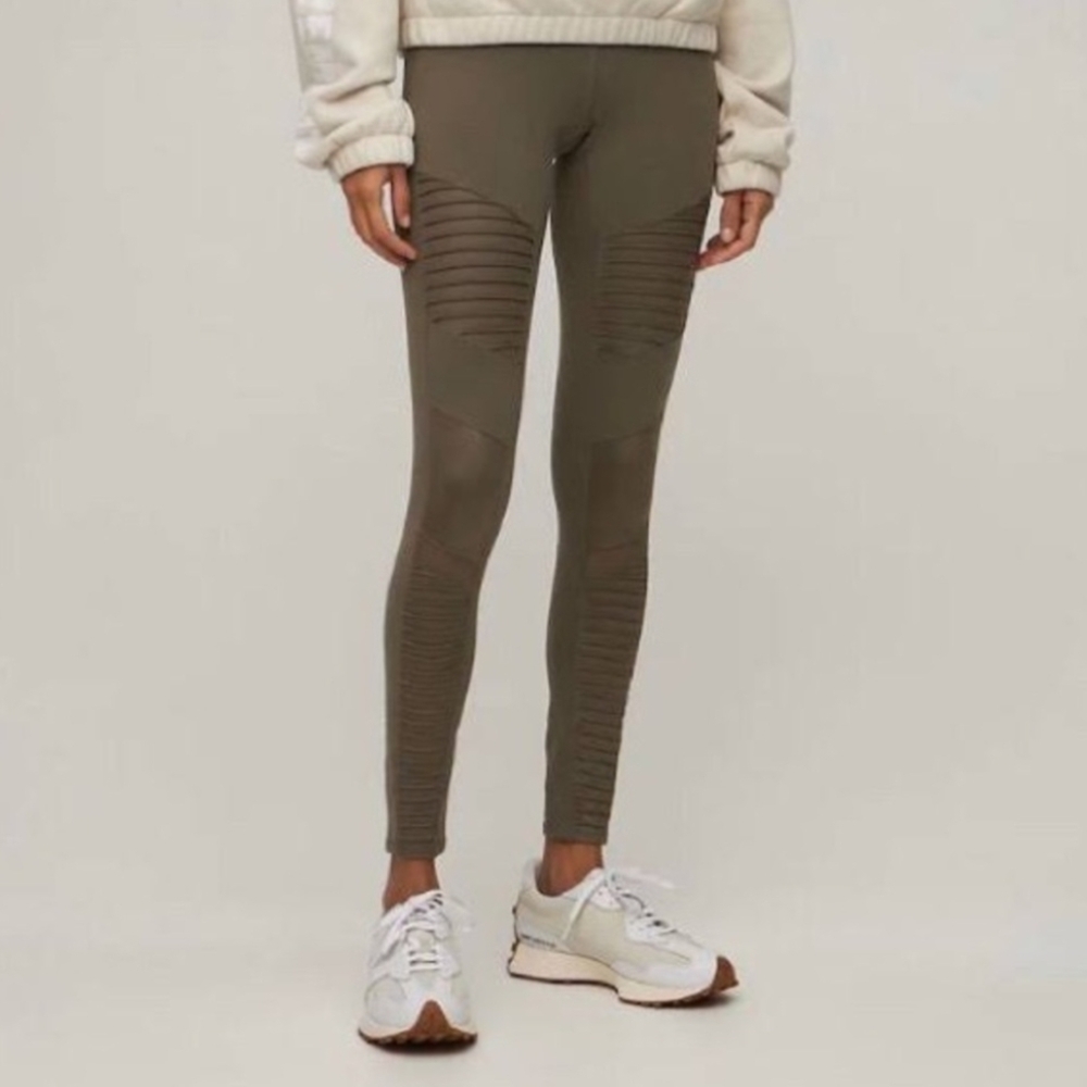 ALO Yoga Olive Ribbed Leggings